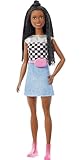 Barbie GXT04 - „Bühne Frei für große Träume Brooklyn Puppe (ca. 30 cm groß, mit braunen Zöpfen) mit schimmerndem Oberteil, Rock und Zubehörteilen, Spielzeug Geschenk für Kinder ab 3 Jahren