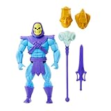 Masters of the Universe Origins-Spielzeug, Skeletor-Actionfigur aus der Cartoon-Kollektion, ca. 14 cm großer Schurke mit Rüstung, Stab, Schwert und 2 Masken, HYD24