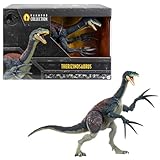 Mattel Jurassic World: Ein neues Zeitalter Hammond-Sammlung Therizinosaurus-Dinosaurierfigur mit 25 Bewegungspunkten, voll beweglichen Klauen, Glasaugen und verdrahtetem Schwanz, HXP73