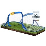 ELANI - 2 Faltbare Fussballtore für Garten Kinder doppelt verstärkte Seiten & sehr Kleiner Tragetasche mit 2 sicheren & stabilen Toren & mit 8 Heringen für sicheren Stand - Fussballtor Set