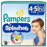 Pampers Baby Windeln Größe 4-5, Splashers, Einweg Schwimmwindel für sicheren Schutz im Wasser, 11 Schwimmwindeln