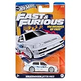 Hot Wheels Fast and Furious DieCast Modellauto VW Volkswagen Jetta MK3 – Maßstab 1/64, Länge 7 cm - HRW44