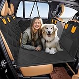 Loiion Hundedecke Auto Rückbank mit Harter Unterseite, Rücksitzverbreiterung Hund, Autohängematte für Hunde, Sturzprävention Wasserdicht Hundematte Auto für Meisten Auto SUV LKW, Schwarz