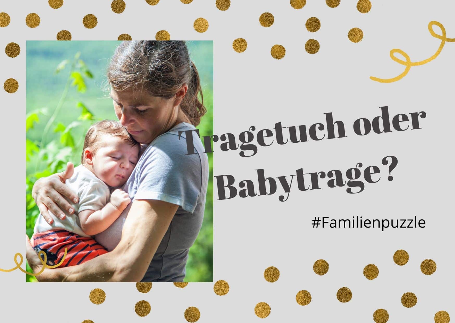 Cover-Bild: Tragetuch oder Babytrage. Mama mit Baby