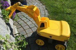 Der Sitzbagger für Kinder.