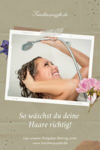 So wäschst du deine Haare richtig! Auf dem Foto: Eine Frau wäscht sich die Haare.