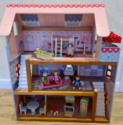 Zerodis Puppenhaus Kit Holz DIY Handgefertigte Miniatur Villa Haus Kinder 