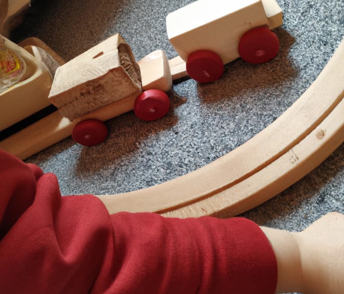 Holzeisenbahnen fördern die Feinmotorik, regen zum fantasievollen Spielen an und sind eine gute Möglichkeit, Kleinkindern Zahlen, Formen und Farben beizubringen.