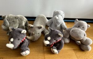 6 wunderschöne Nashorn-Kuscheltiere für Kinder