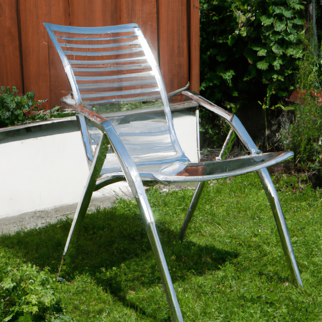Alu Klappstuhl im garten