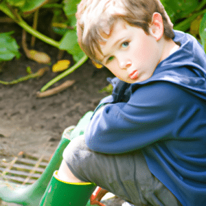 boy in garden