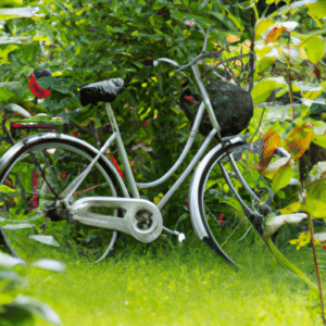 fahrrad im garten