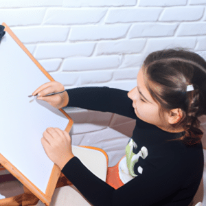 girl paints a picture