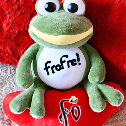 Frohes Kuscheln mit unserem Kuscheltier Frosch!