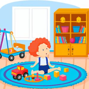 Begeistere Dein Kind! Fisher Price Roboter jetzt erhältlich.“ (Engl. „Excite Your Child! Fisher Price Robots Now Available.“)