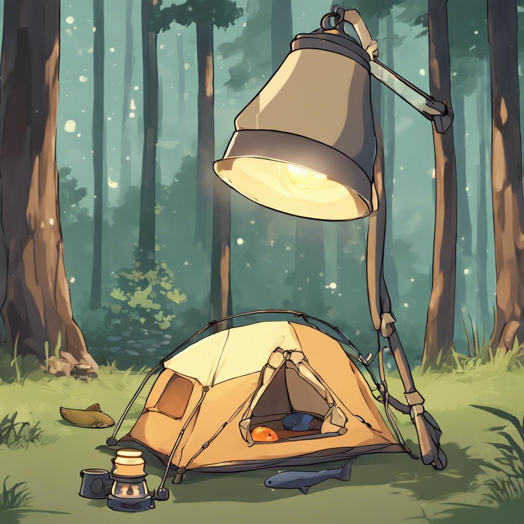 Campingartikel: Entdecke die coole Lampe mit Fischen für dein nächstes Abenteuer!